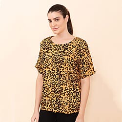 TAMSY Viscose Paisley Pattern Top - Blue