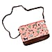 100% Cotton Canvas Dog & Bone Pattern Mini Crossbody Bag (Size 24x17x4 Cm) - Dark Pink