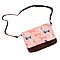 100% Cotton Canvas Dog Pattern Mini Crossbody Bag (Size 24x17x4 Cm) - Pink
