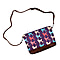 100% Cotton Canvas Dog Pattern Mini Crossbody Bag (Size 24x17x4 Cm) - Purple