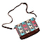 100% Cotton Canvas Dog Pattern Mini Crossbody Bag (Size 24x17x4 Cm) - Grey