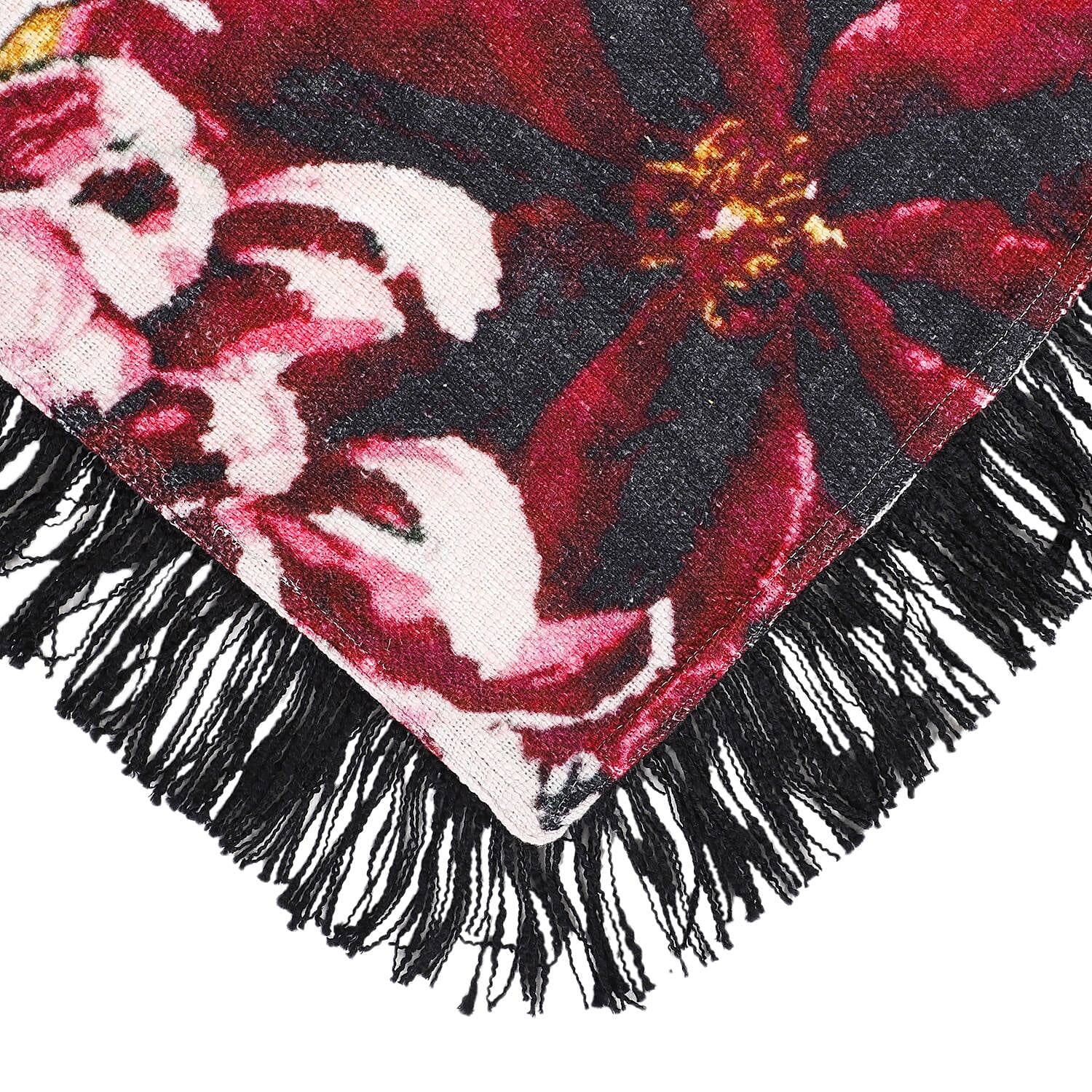 Luxurious 100% Cotton Slub Throw Blanket with Frill (Size 180x130 Cm) - Multi