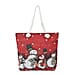 Snowman Tote Bag - Red 