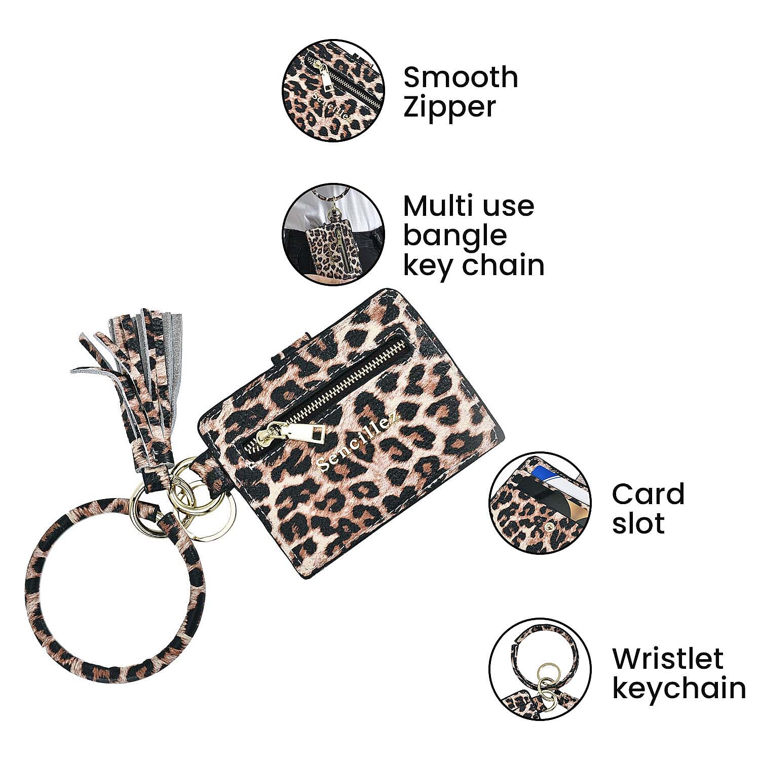 Sencillez Keychain - Black & White