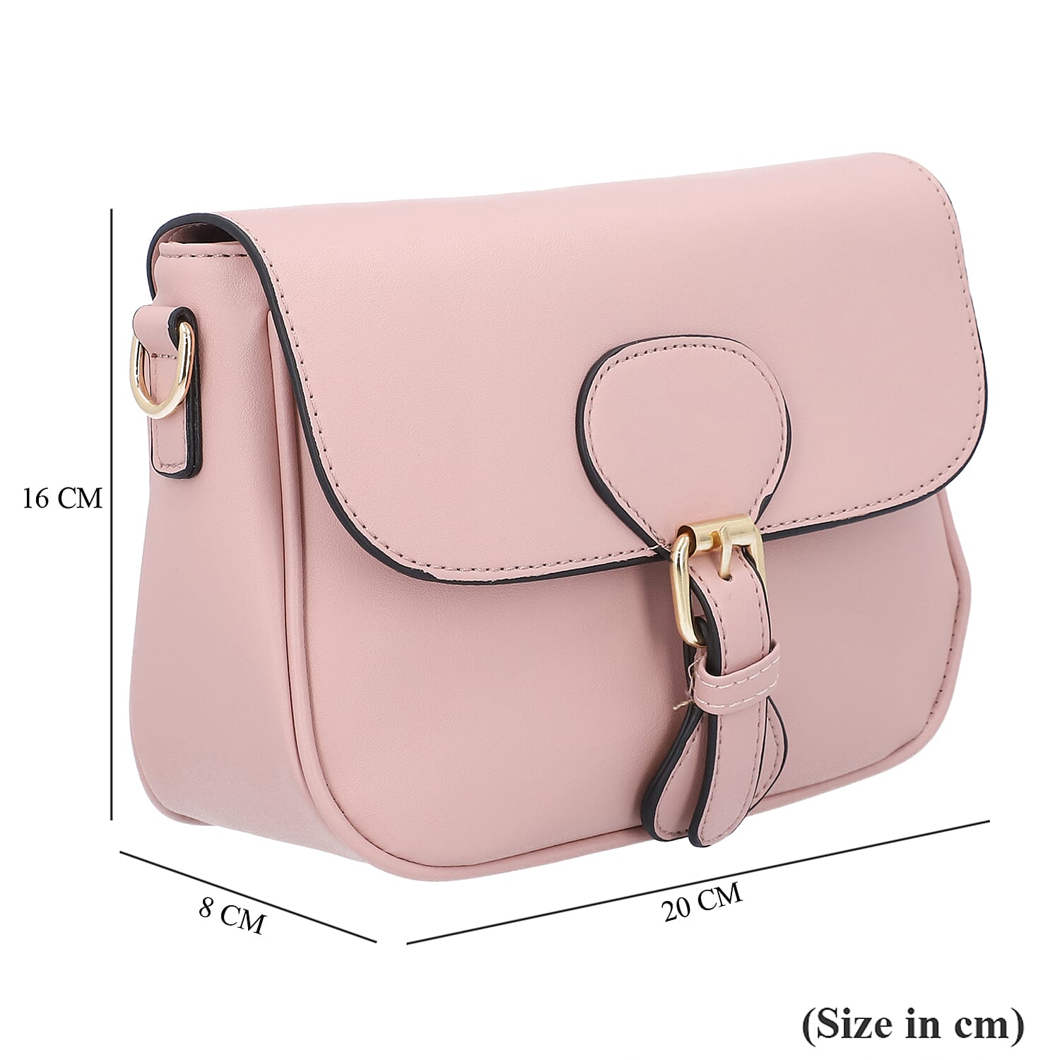 PASSAGE Crossbody Bag with Detachable Shoulder Strap - Light Pink