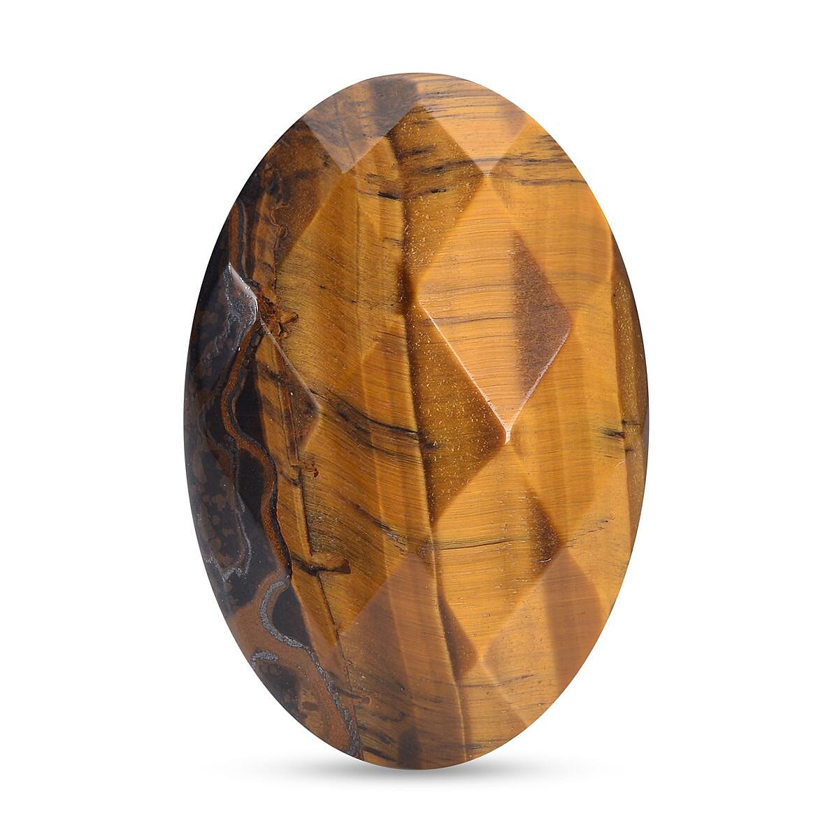 Yellow Tigers Eye Ring (Size L-P Stretchable) 56.00 Ct.