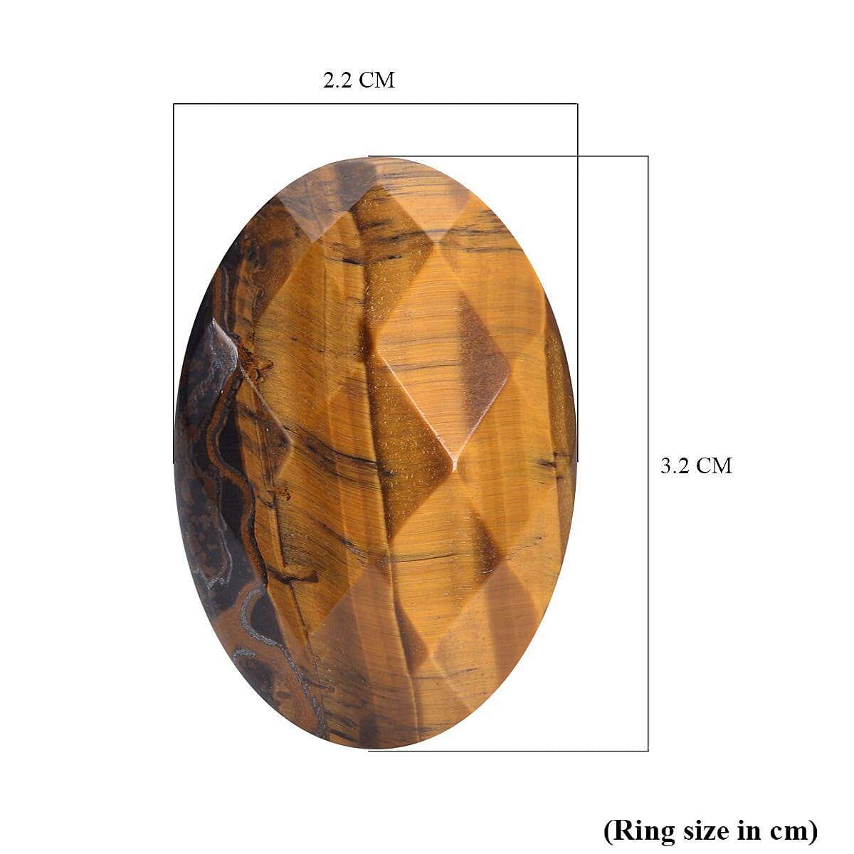 Yellow Tigers Eye Ring (Size L-P Stretchable) 56.00 Ct.