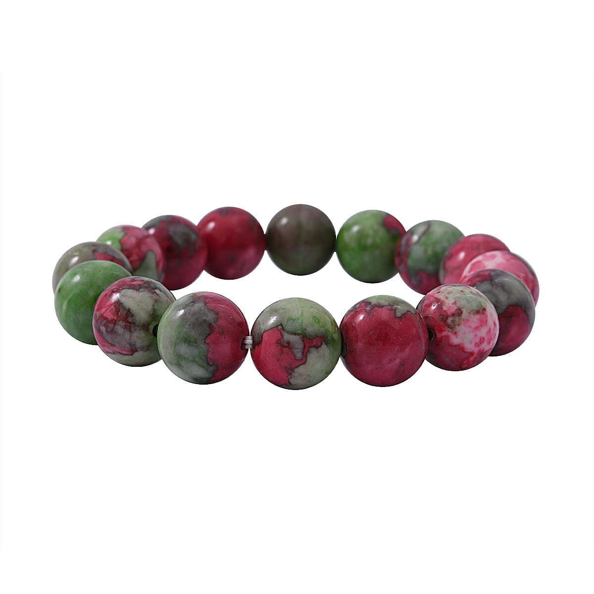 Multi Colour Agate Beads Bracelet (Size 7)Stretchable 150.00 Ct.