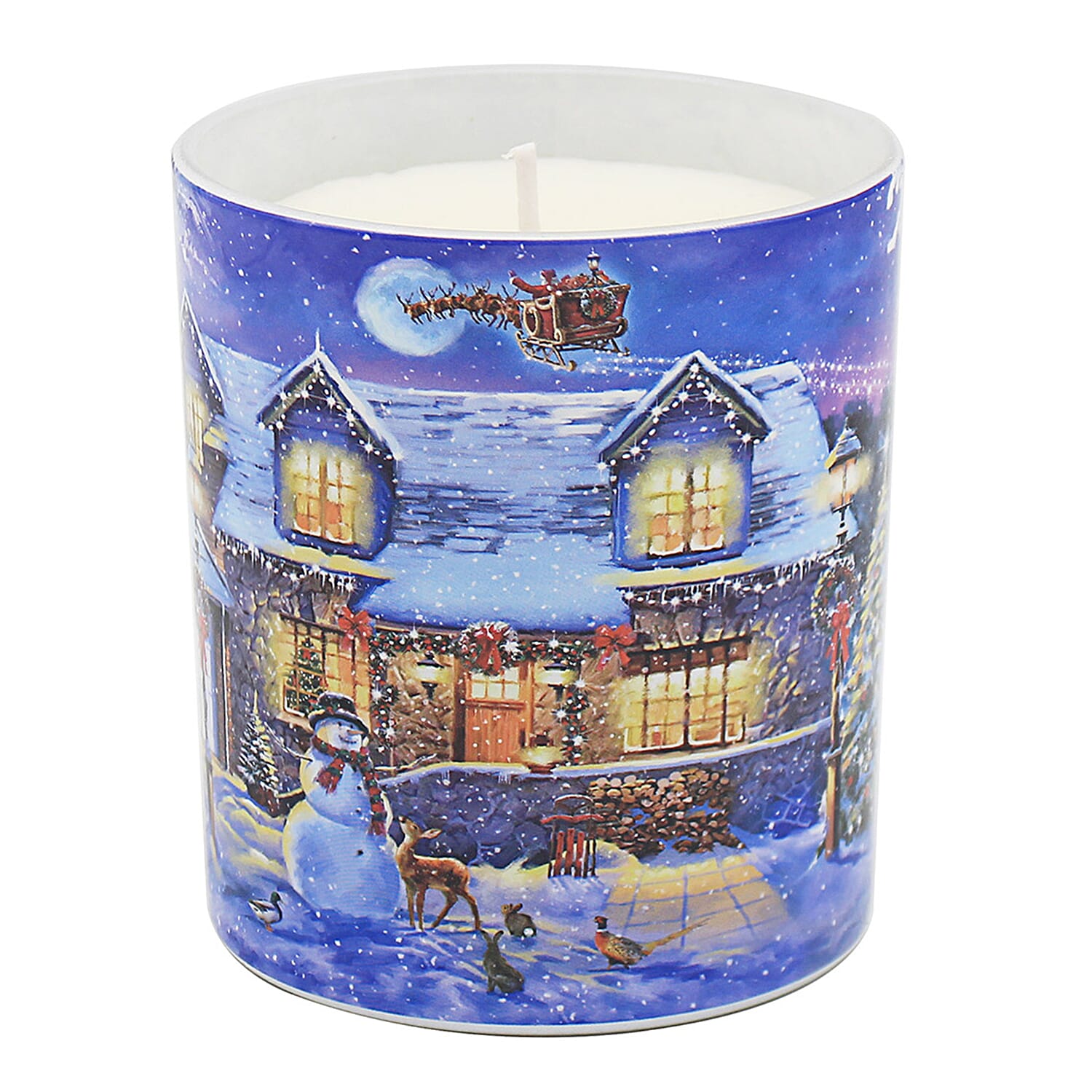 The Leonardo Collection Magic of Christmas Candle (Size 8x8x9 cm) - Multi