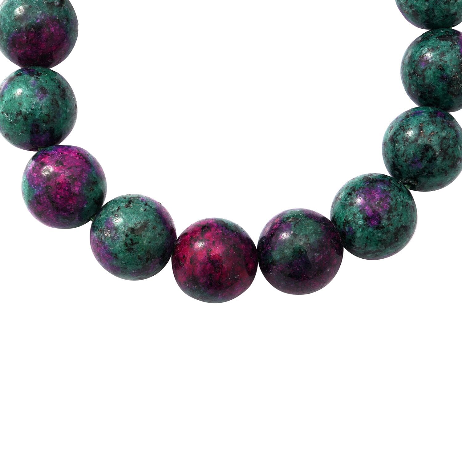 Natural Ruby Zoisite Beads Stretchable Bracelet (Size 7.50) 100.00 Ct.