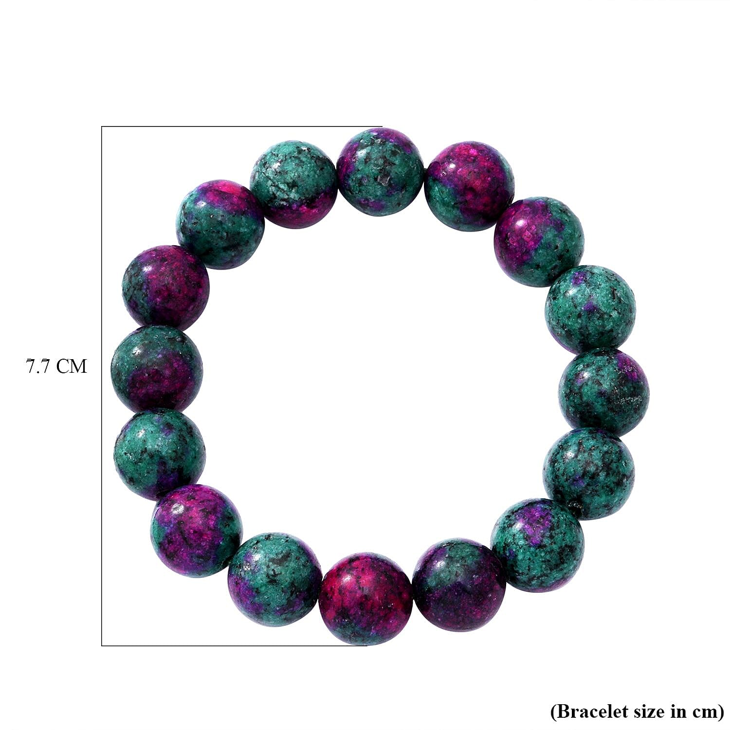 Natural Ruby Zoisite Beads Stretchable Bracelet (Size 7.50) 100.00 Ct.