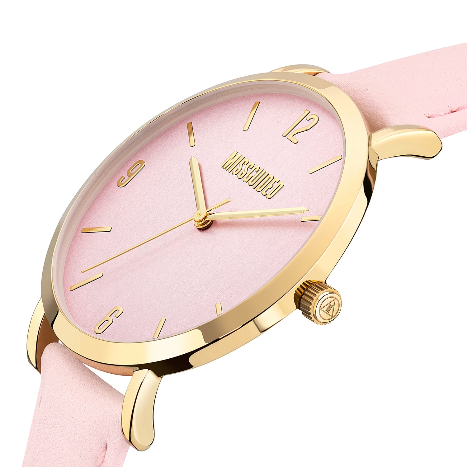 MISSGUIDED Pink Dial Watch with Pink Colour Strap