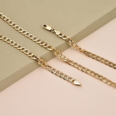 Hatton Garden Close Out - 9K Yellow Gold Curb Necklace (Size - 20), Gold Wt. 6.60 Gms