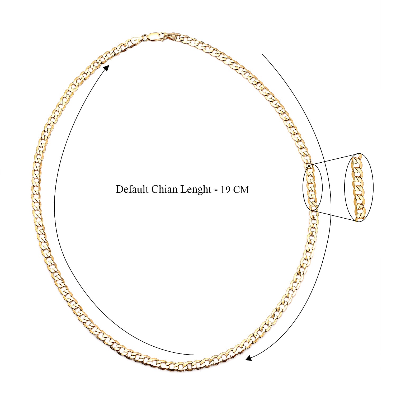Hatton Garden Close Out - 9K Yellow Gold Curb Necklace (Size - 20), Gold Wt. 6.60 Gms
