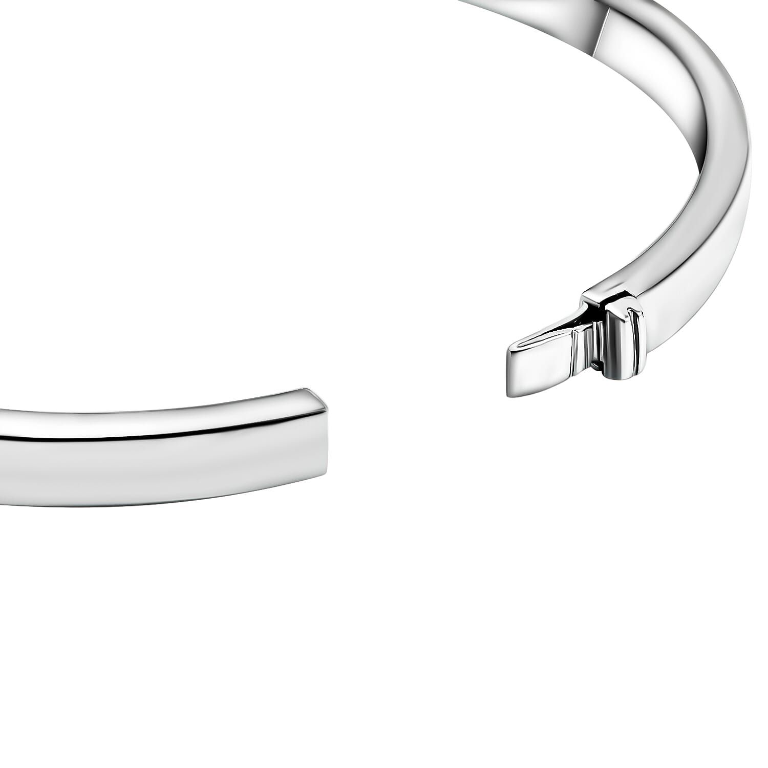 Close Out- Rhodium Overlay Sterling Silver Turquoise Bangle