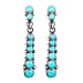 Santa Fe Collection 3.25 Ct. Turquoise Dangling Earrings in Sterling Silver
