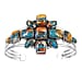 Santa Fe Collection - Spiny Turquoise Cuff Bangle (Size 6.5) in Sterling Silver 15.00 Ct, Silver Wt. 20.00 Gms