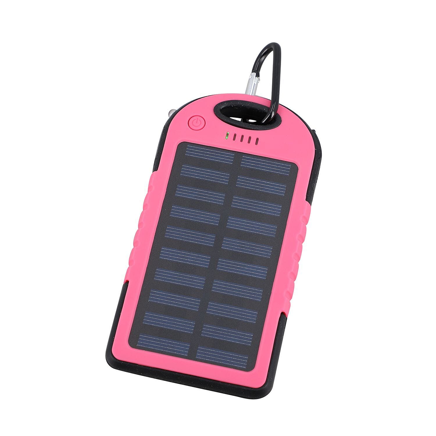 ENERGY SAVING- Solar Panel 5000mah Power Bank with torch and USB cable - Red