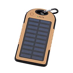 Homesmart Solar Panel 5000mah Power Bank with USB Cable - Teal & Black