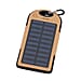 Homesmart Solar Panel 5000mah Power Bank with USB Cable - Teal & Black