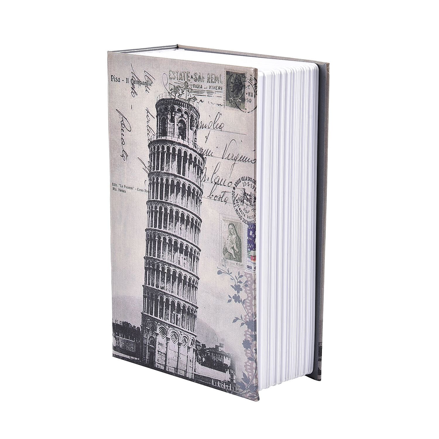 Pisa Tower Pattern Book Safe with Combination Lock (Size 18x11x5 Cm) - Green