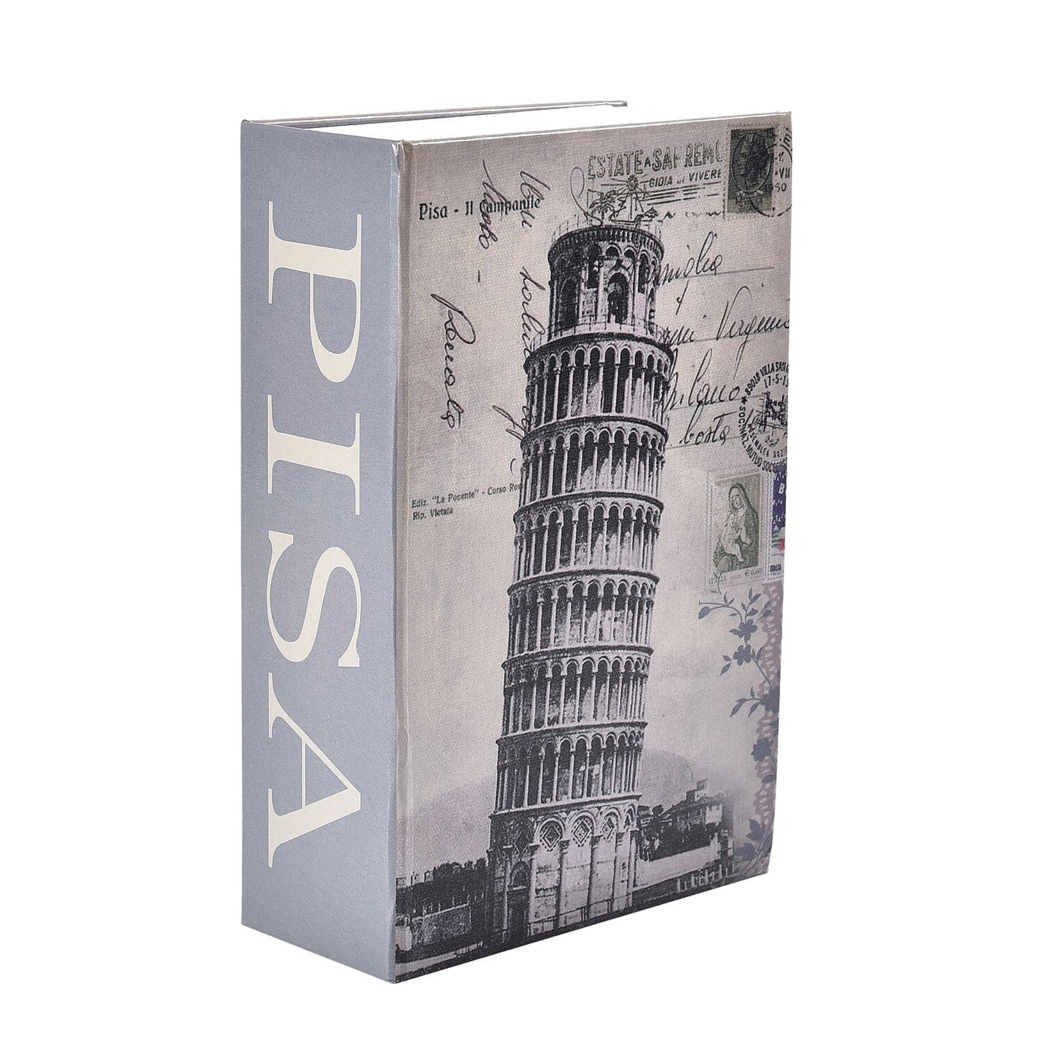 Pisa Tower Pattern Book Safe with Combination Lock (Size 18x11x5 Cm) - Green