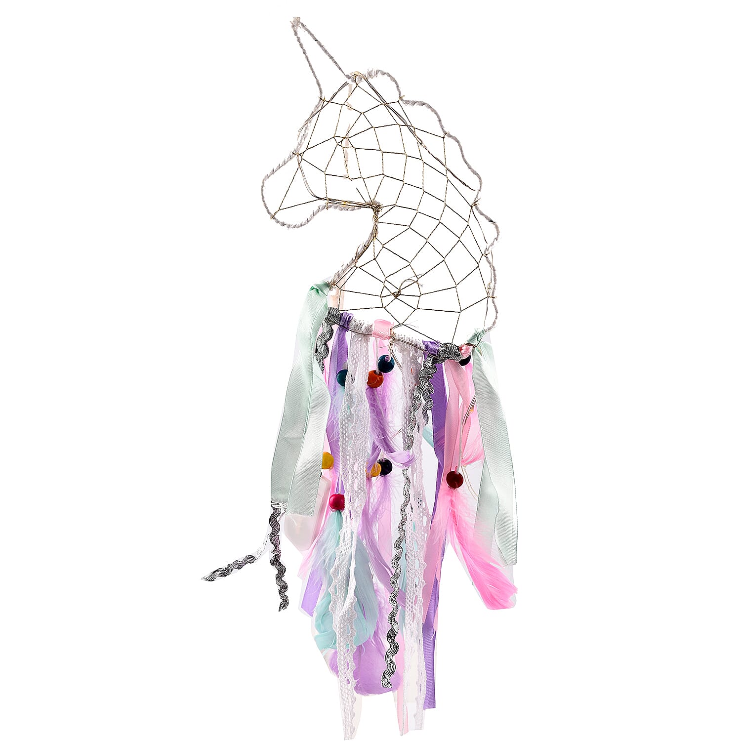 One Time Close Out Deal- Hanging Unicorn Face LED Dream Catcher