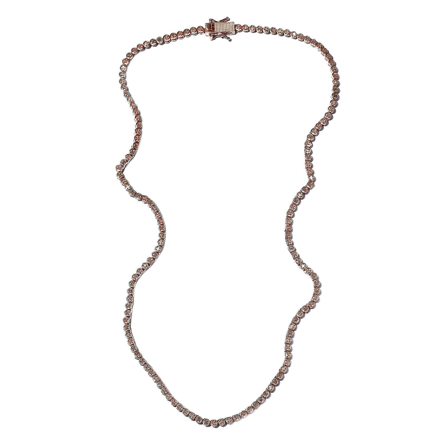 Natural Uncut Pink Diamond Necklace (Size - 20) in 18K Vermeil Rose Gold Overlay Sterling Silver 2.00 Ct, Silver Wt. 22.97 Gms