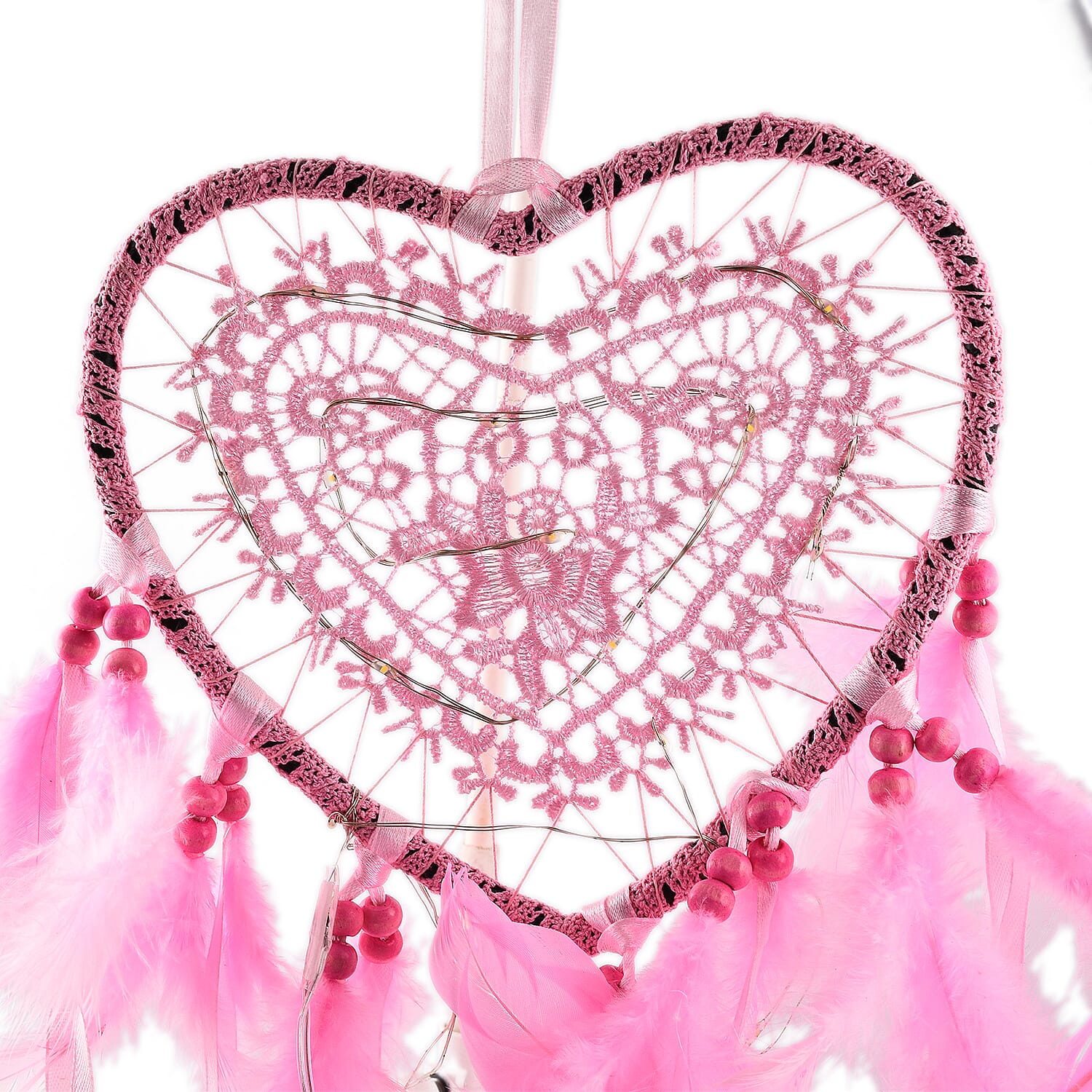 One Time Close Out Deal- Hanging Heart LED Dream Catcher