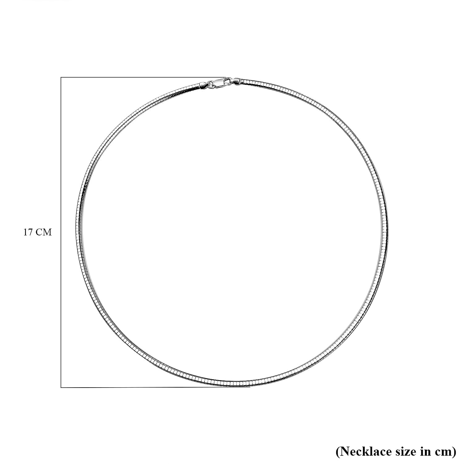 Italian Close Out - Sterling Silver Omega Necklace (Size - 20) with Lobster Clasp, Silver Wt. 12.50 Gms