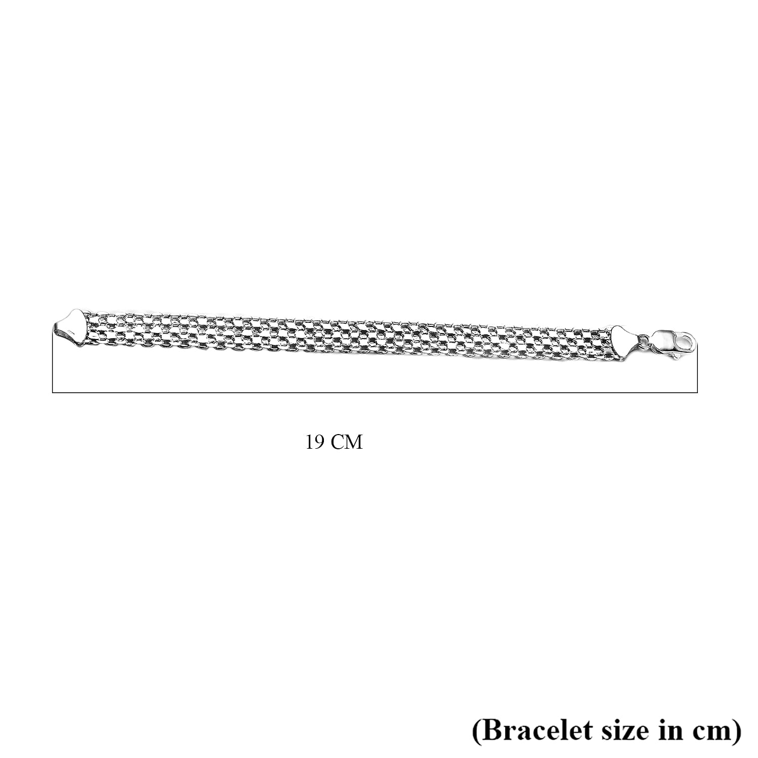 Sterling Silver Bracelet (Size - 7.5) With Lobster Clasp, Silver Wt 8.50 Gms