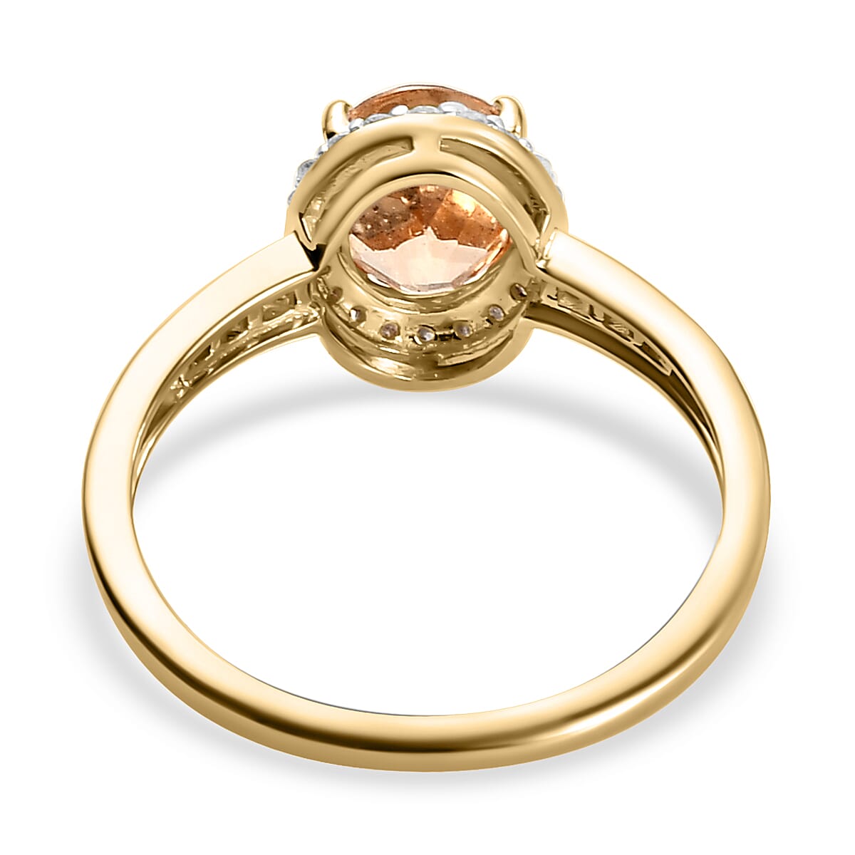 9K Yellow Gold Natural Ceylon Garnet and Diamond Ring 1.67 Ct.