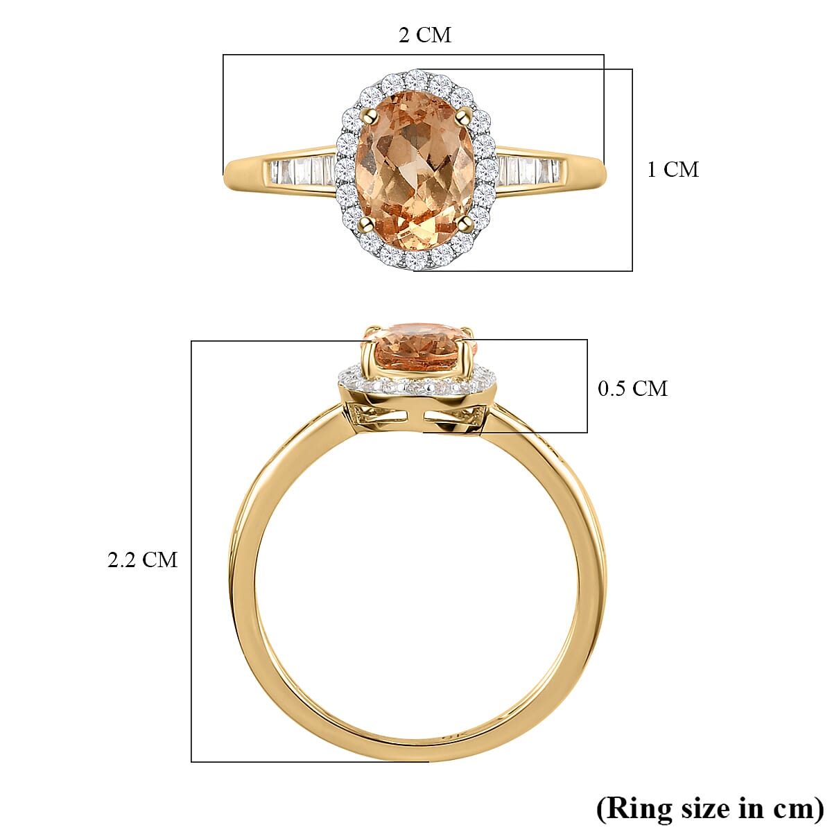 9K Yellow Gold Natural Ceylon Garnet and Diamond Ring 1.67 Ct.