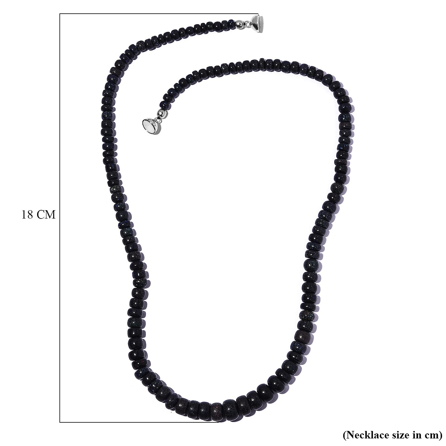 Andamooka Opal Beads Necklace (Size - 20) With Magnetic Lock in Sterling Silver 129.70 Ct.