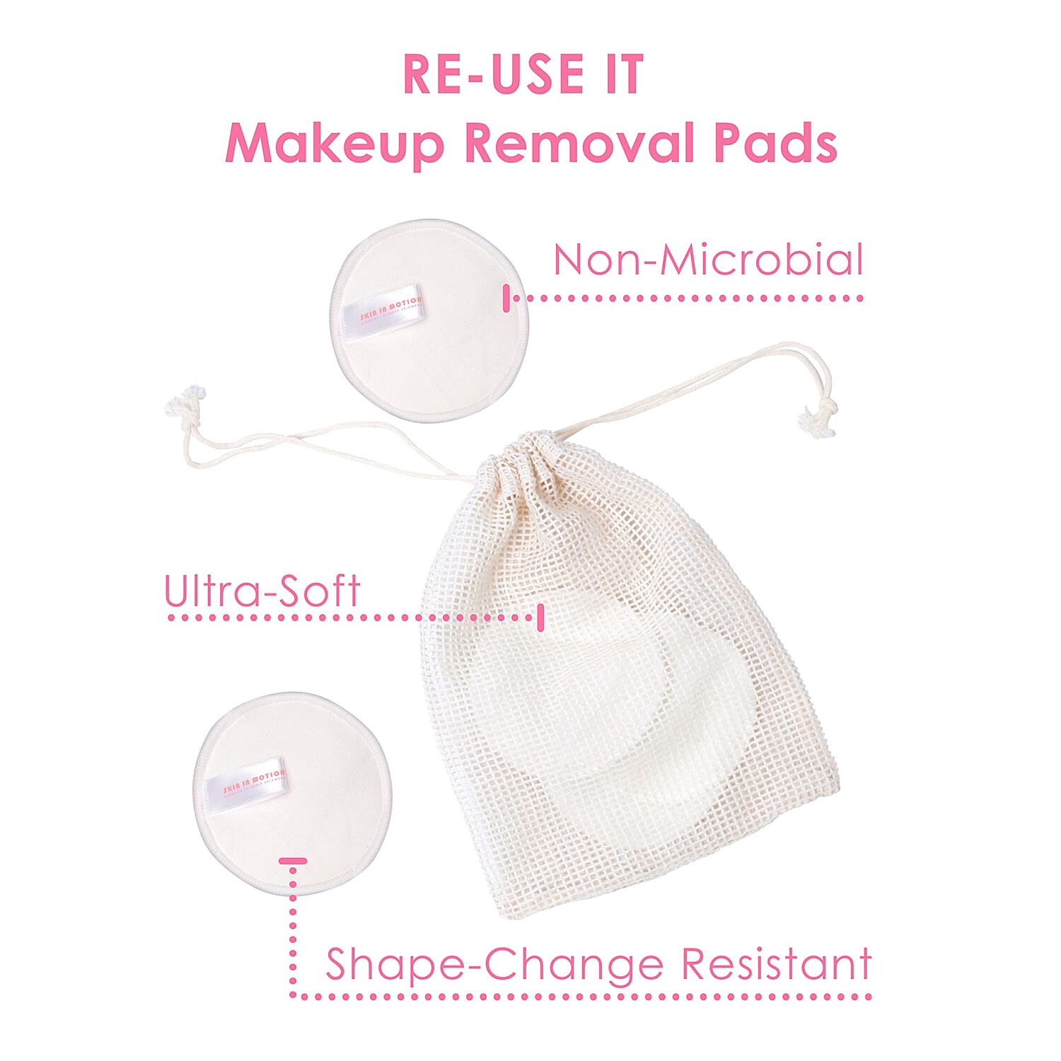 Skin in Motion- Purify Kit (Incl. Witch Hazel Water & Re-usable Makeup Remover Pads) (With Free Orange Water Bottle)