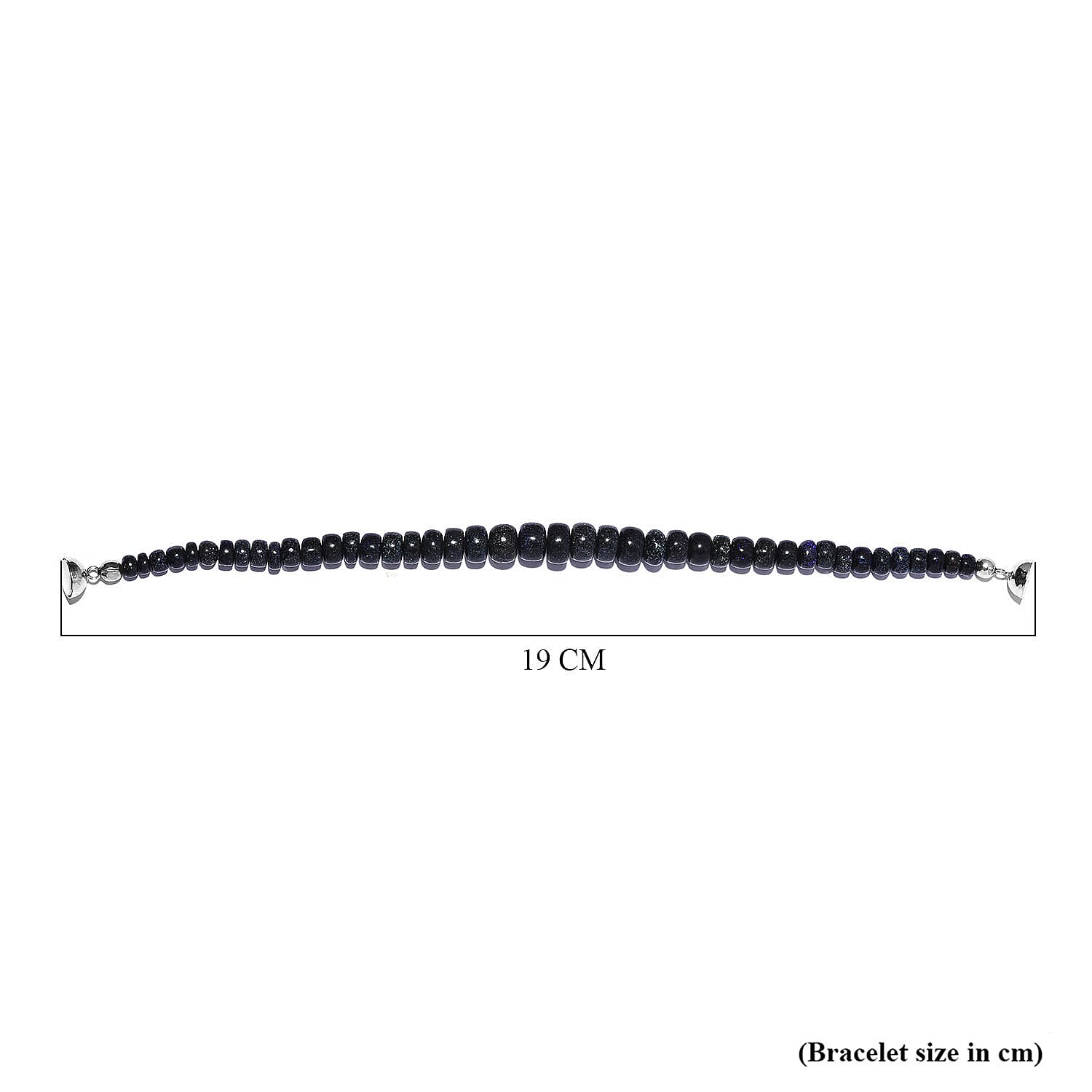 Andamooka Opal Beads Bracelet (Size - 7.5) with Magnetic Lock in Sterling Silver