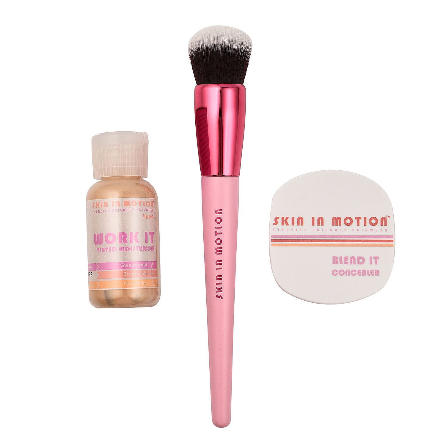 Skin in Motion- All about that Base - Tinted Moisturiser Shade 2 & Blend IT Concealer Shade 2  - (With Free Complexion Brush)