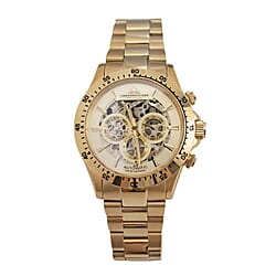 CHRISTOPHE DUCHAMP Grand Mont Automatic Movement Black Dial Watch with Black Colour Chain Strap