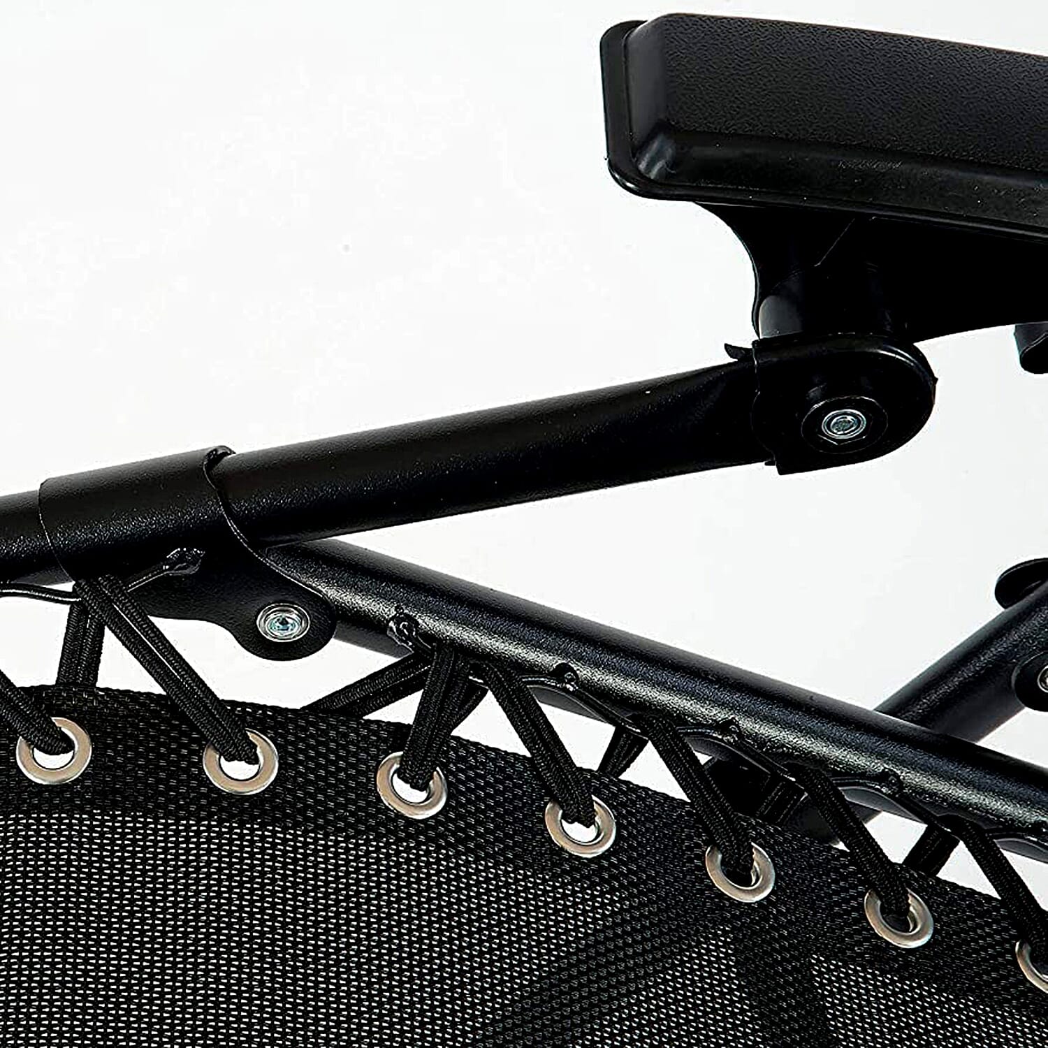 Set of 2 - Heavy Duty Zero Gravity Reclining Garden Chairs with Smart Lock Mechanism and Holding tray