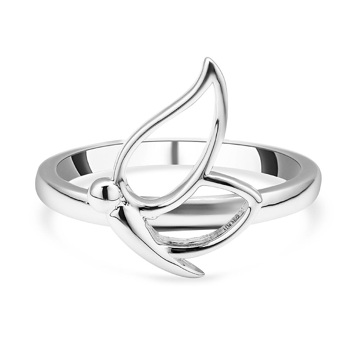 LucyQ Wings Collection - Rhodium Overlay Sterling Silver Ring