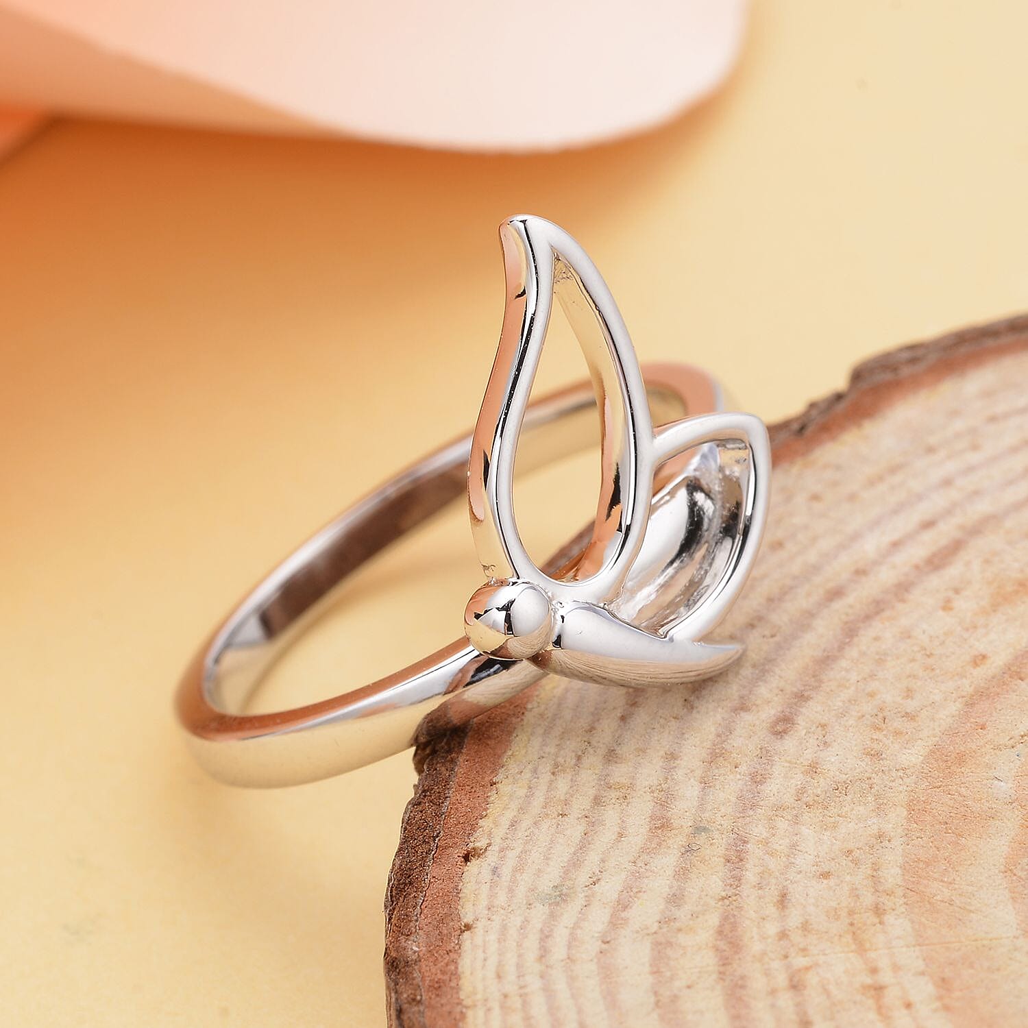 LucyQ Wings Collection - Rhodium Overlay Sterling Silver Ring