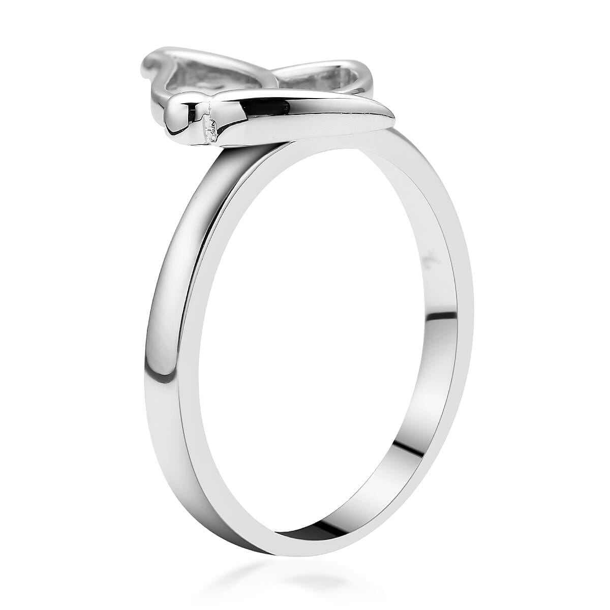 LucyQ Wings Collection - Rhodium Overlay Sterling Silver Ring