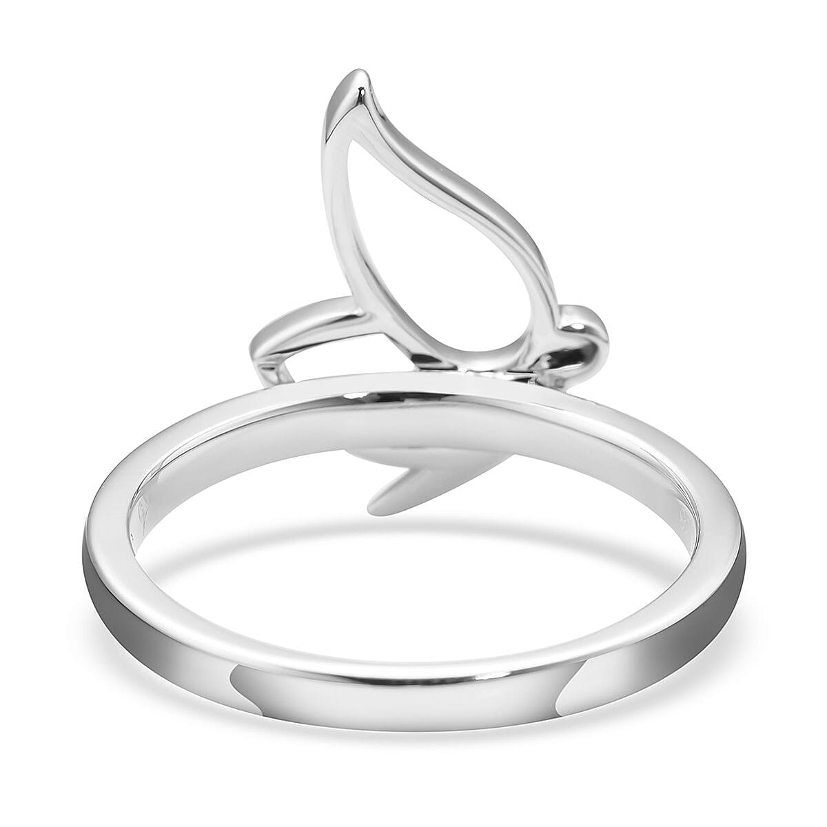LucyQ Wings Collection - Rhodium Overlay Sterling Silver Ring