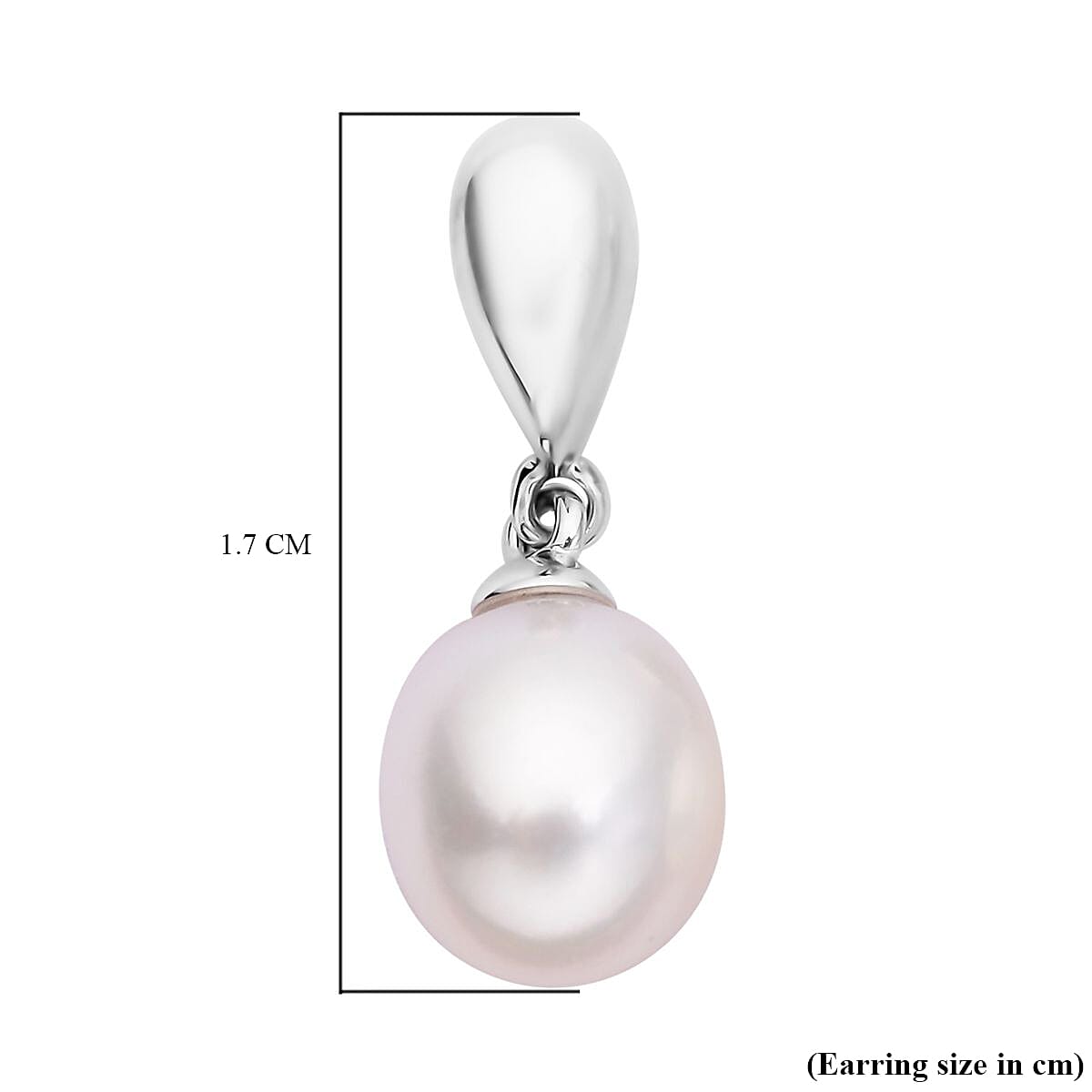 Lucy Q Fluid Pearl Collection - Freshwater Pearl Dangling Earrings (with Push Back) in Rhodium Overlay Sterling Silver