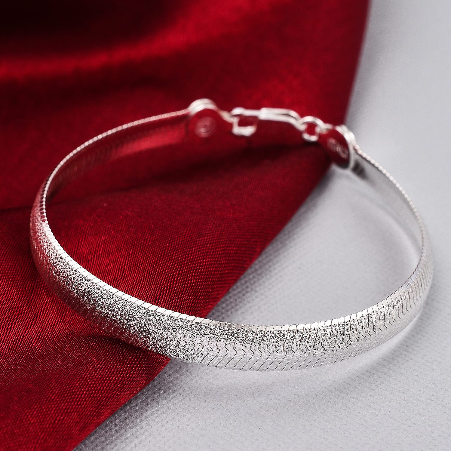 Sterling Silver Braclet (Size - 7 with 1 Inch Extender), Silver Wt. 9.8 Gms