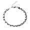 Rhodium Overlay Sterling Silver Bracelet (Size - 7.5 With 2 Inch Extender) With Lobster Clasp