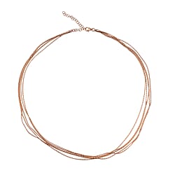 Rose Gold Sterling Silver Necklace (Size - 18 With 2 Inch Extender),  Silver Wt. 8.50 Gms