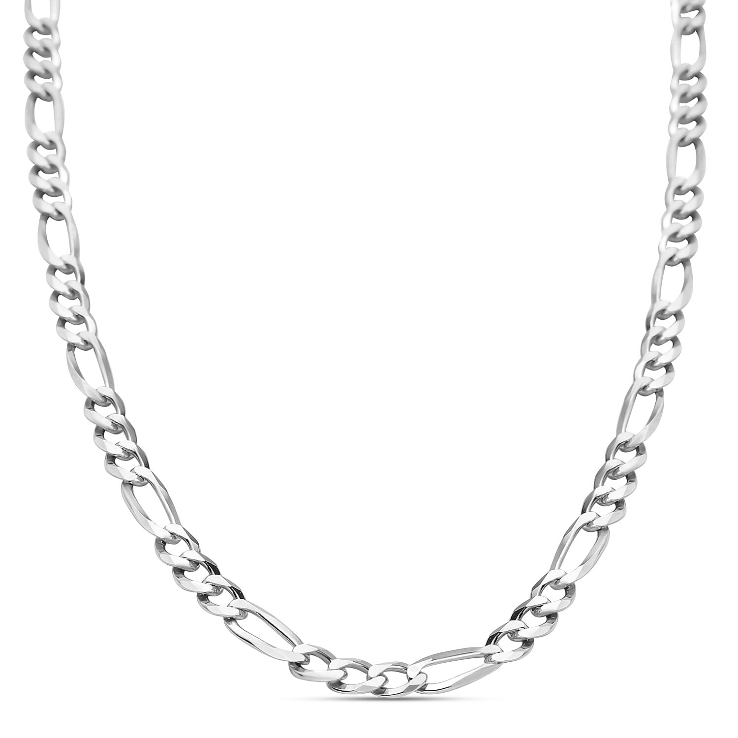 Italian Made Close Out - Sterling Silver Figaro Necklace (Size - 18) With Lobster Clasp 7.76 Gms.