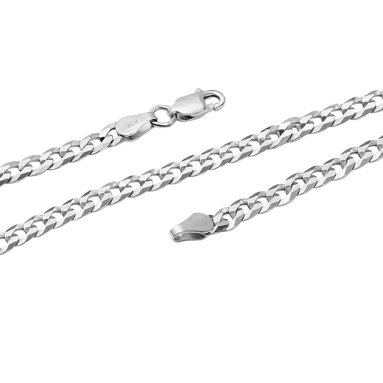 Vicenza Luxury Edition - Sterling Silver Curb Necklace (Size - 20)