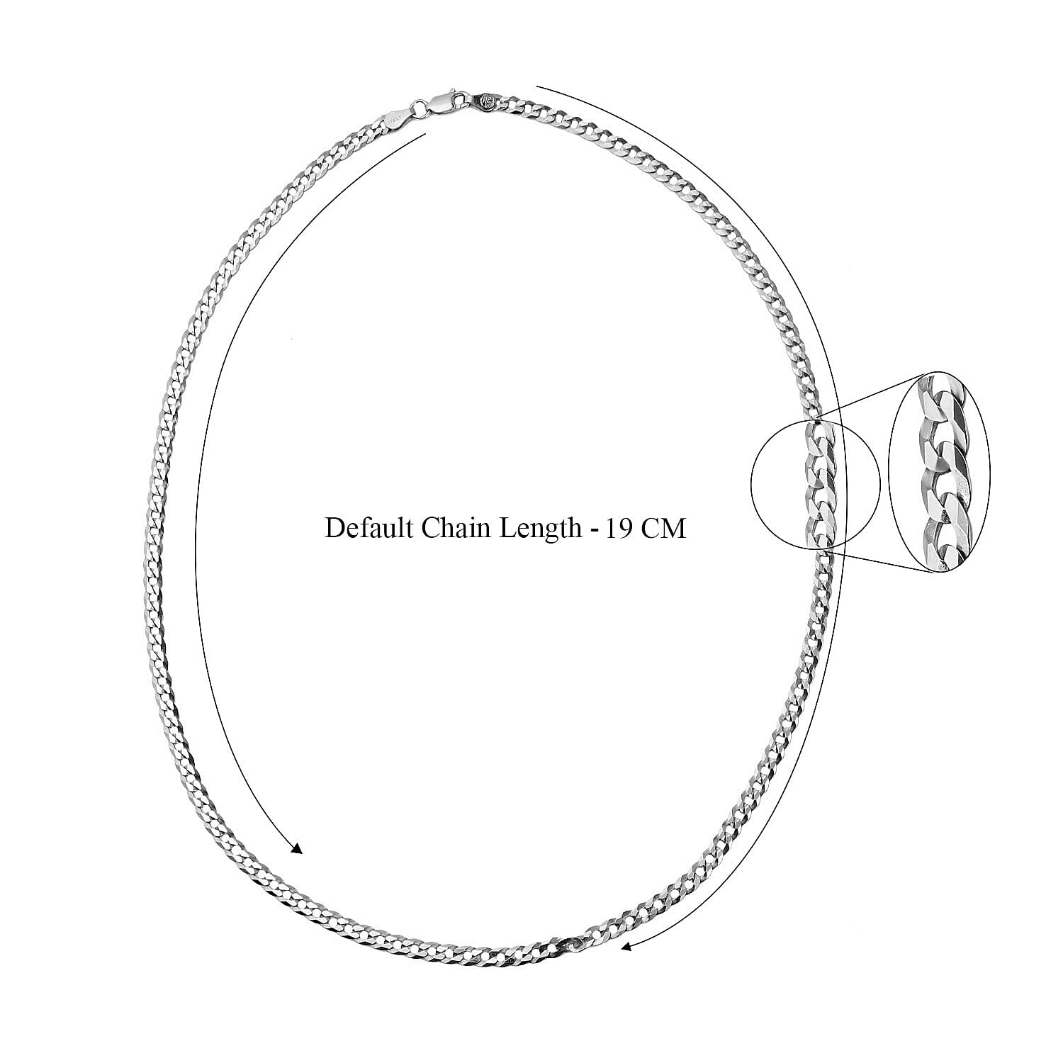 Vicenza Luxury Edition - Sterling Silver Curb Necklace (Size - 20)